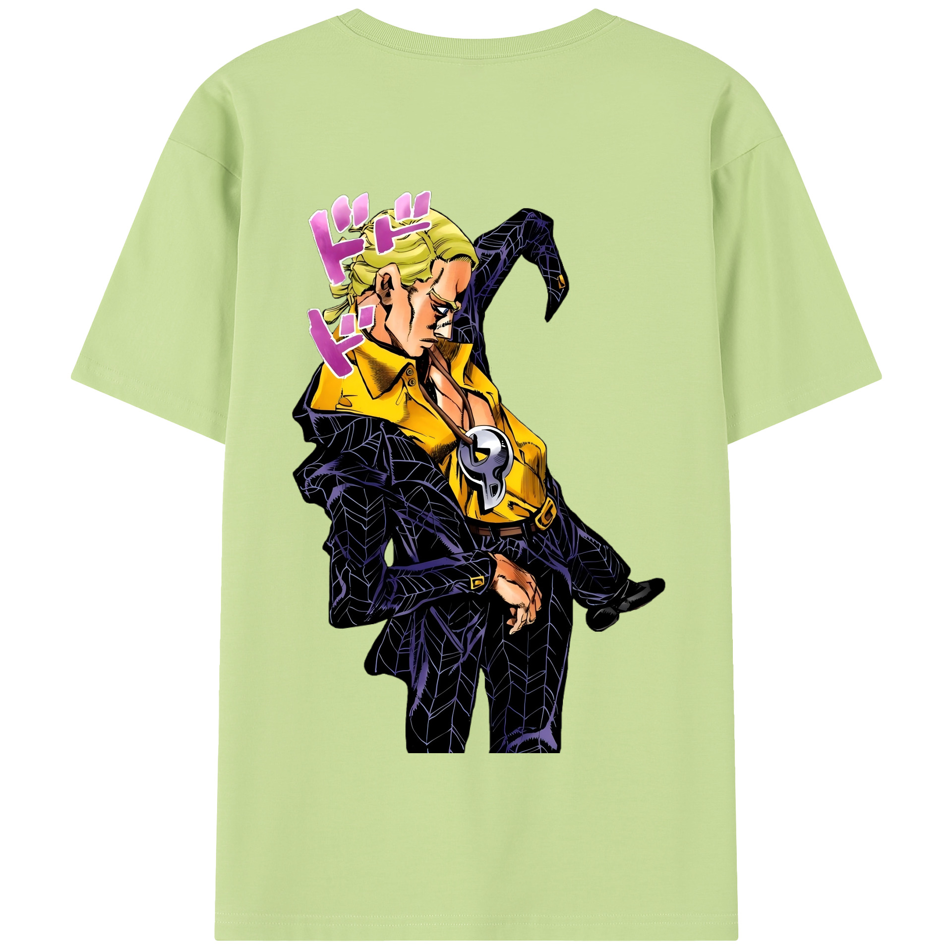 （画像用） ジョジョの奇妙な冒険 プロシュート JoJo's Bizarre Adventure Prosciutto 綿100％半袖Tシャツ（背面プリント）